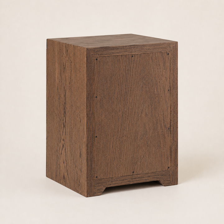New York Red Oak Pedestal — rear view