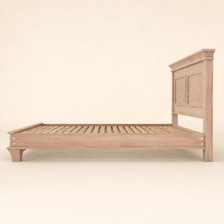Oak Classic Style King Bed with Rubio Monocoat - side profile
