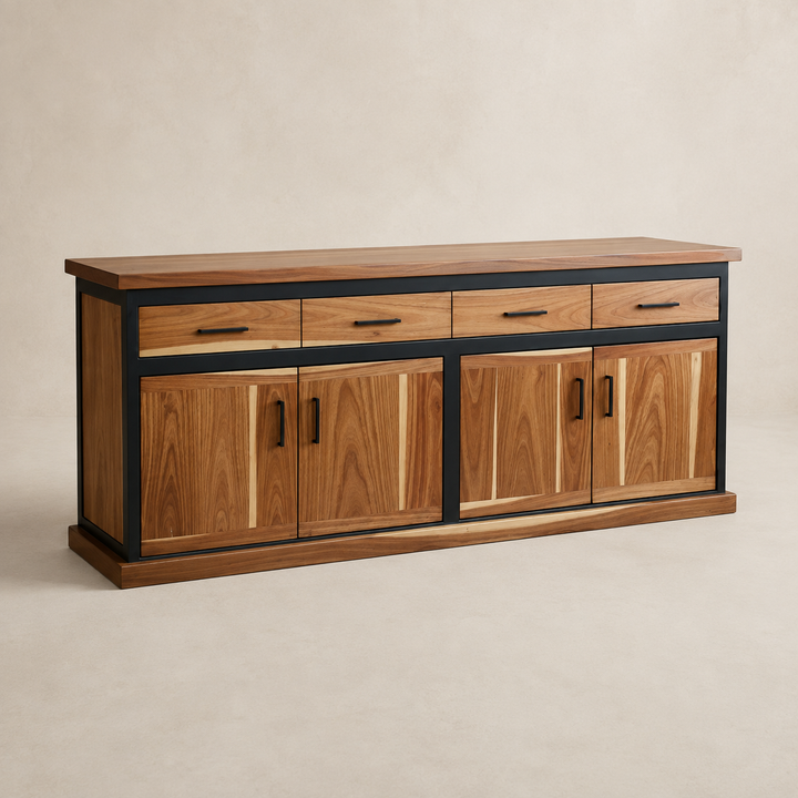 Olivine Kiaat  Server — opposite three-quarter view