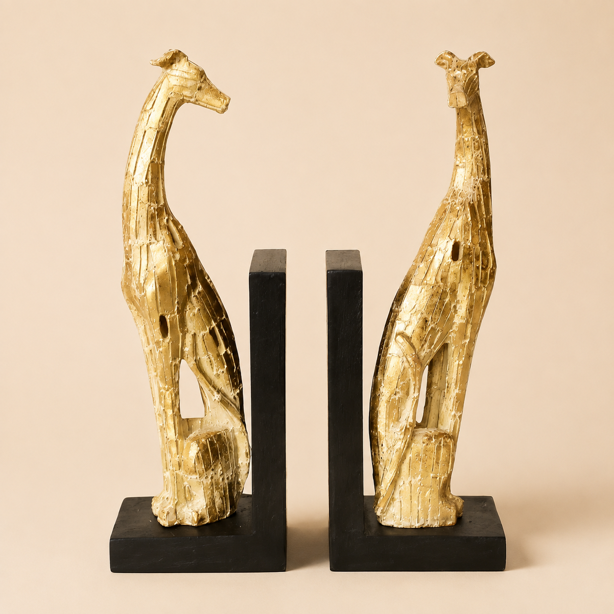 Pair Of Dog Bookends Champagne Colour 30X21.5CM catalogue view
