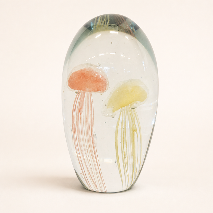 Paperweight jellyfish 16cm peach white catalogue