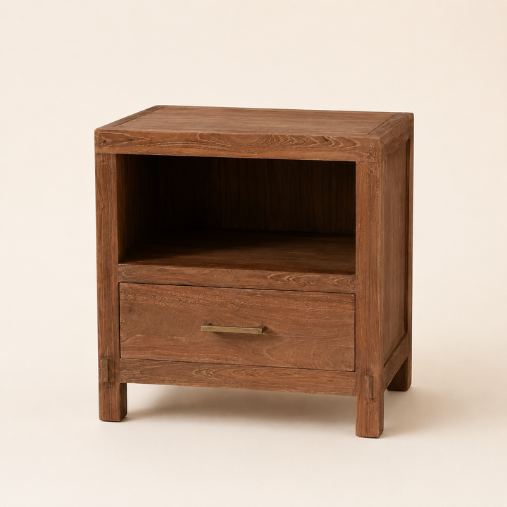 Redcliff Red Oak Pedestal — side profile