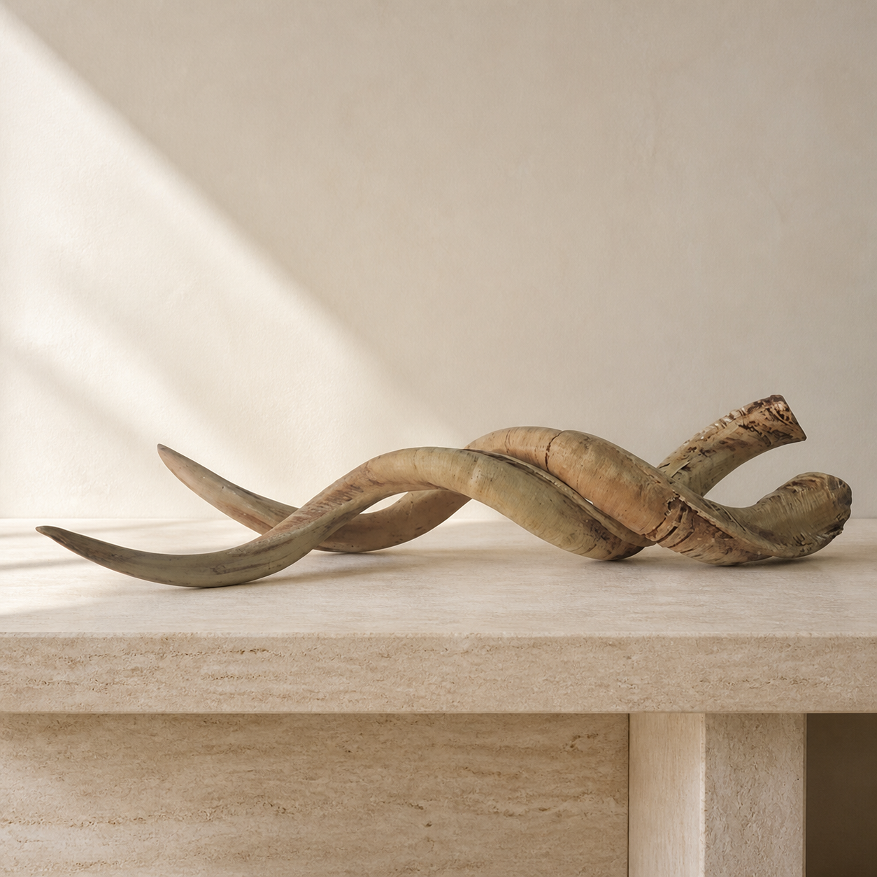 Resin cement kudu horns — luxury lifestyle image