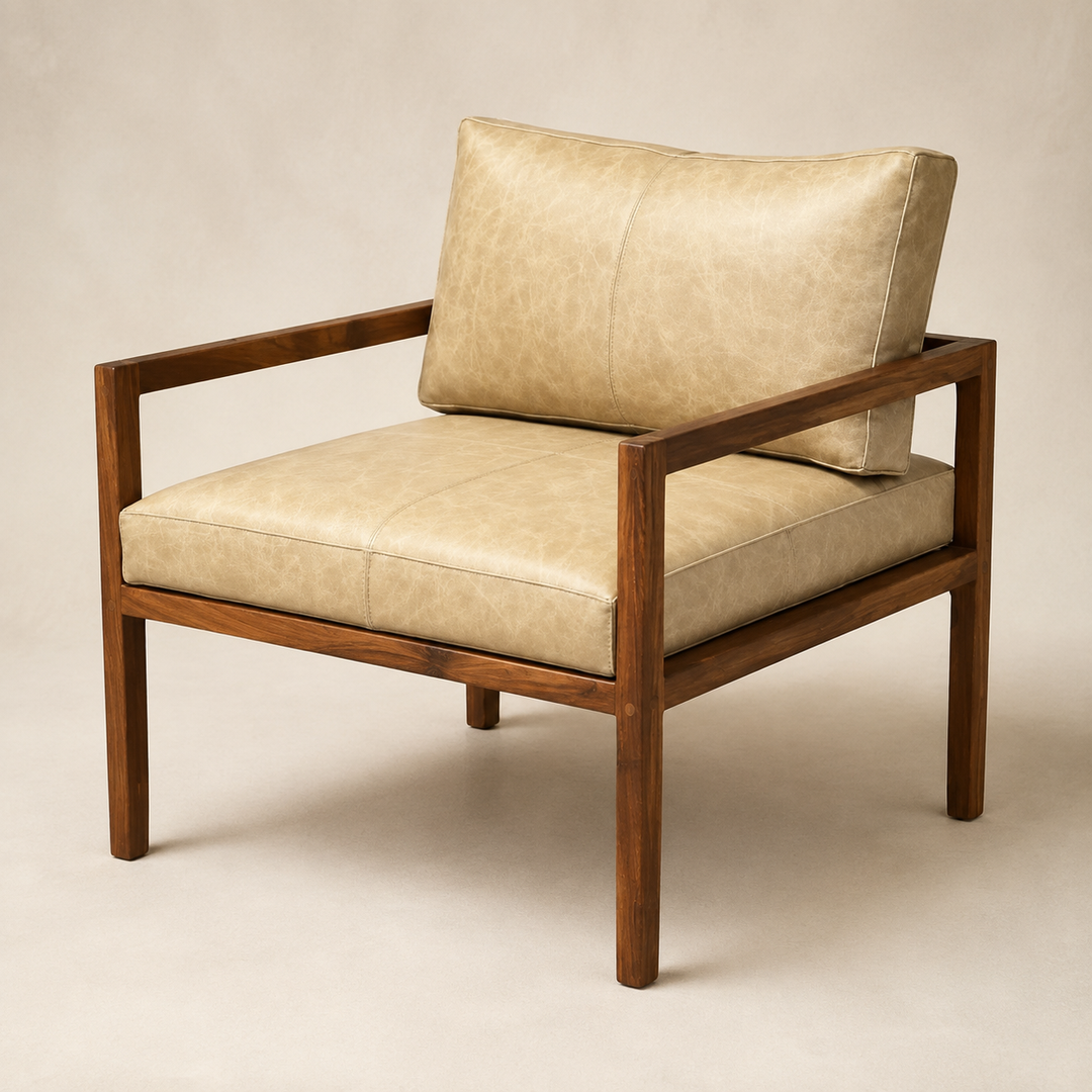 Vega Kiaat Occasional Chair - opposite three-quarter view