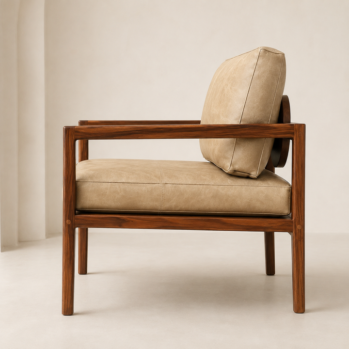 Vega Kiaat Occasional Chair - side profile