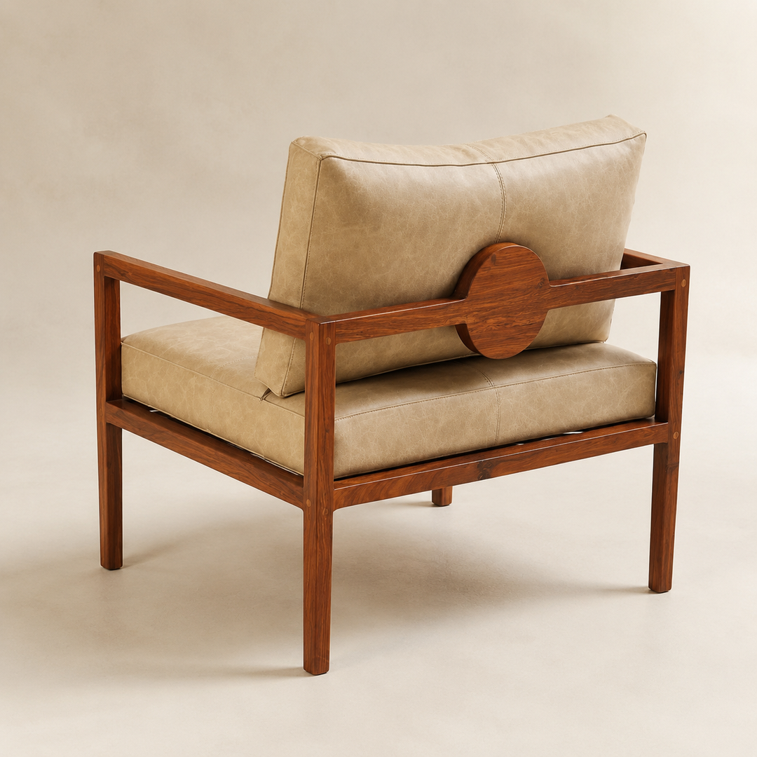 Vega Kiaat Occasional Chair - rear angle