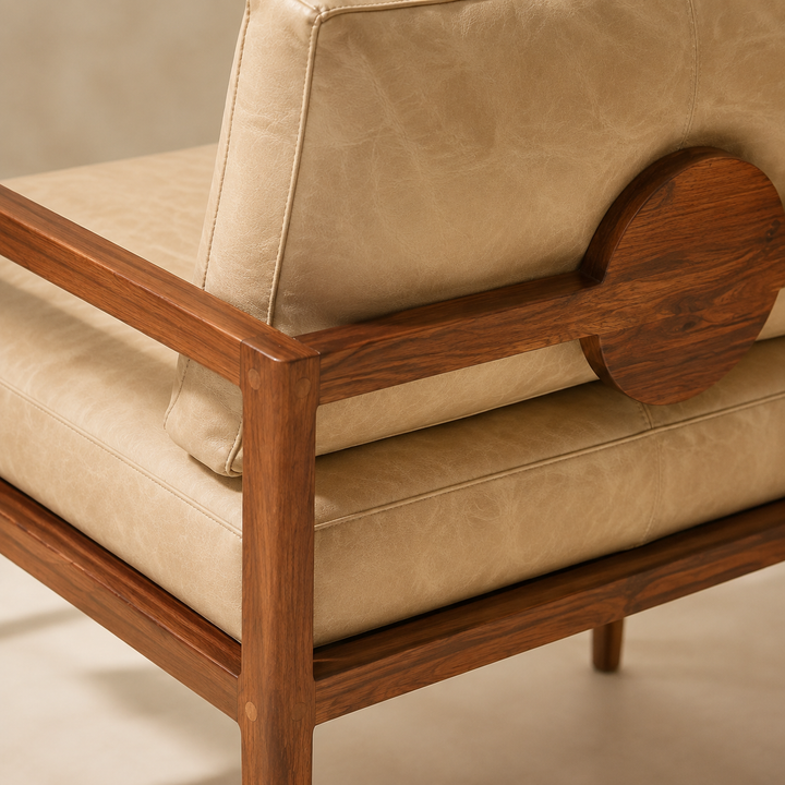 Vega Kiaat Occasional Chair - craftsmanship detail