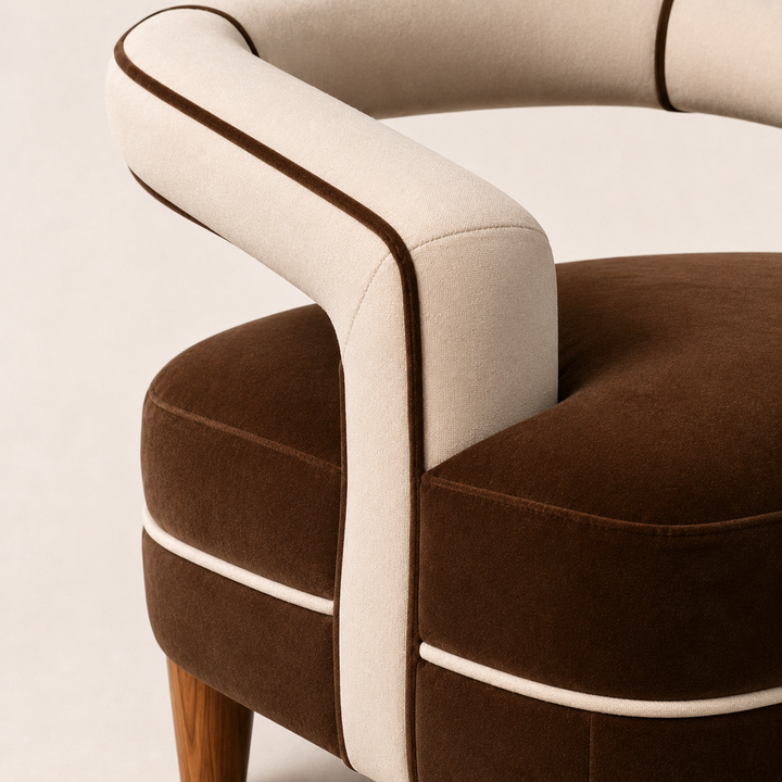 Velour Haven Occasional Chair - craftsmanship detail