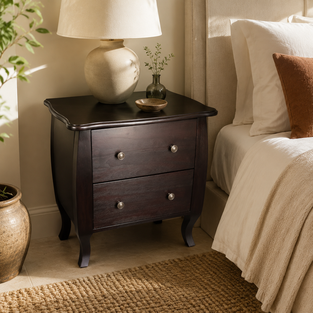 Victor Brown Pedestal - luxury bedroom lifestyle