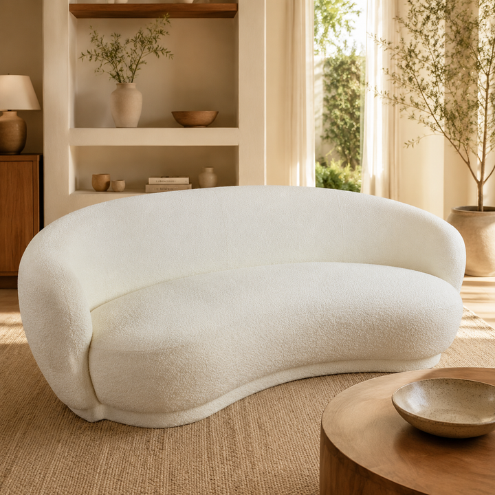 Wales Light Cream 2 Seater Couch 73X190X90cm - luxury lifestyle