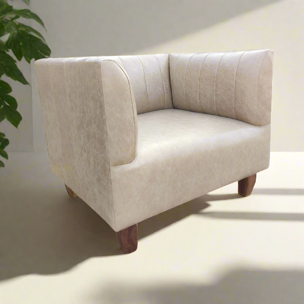 King John Occasional Chair with leather