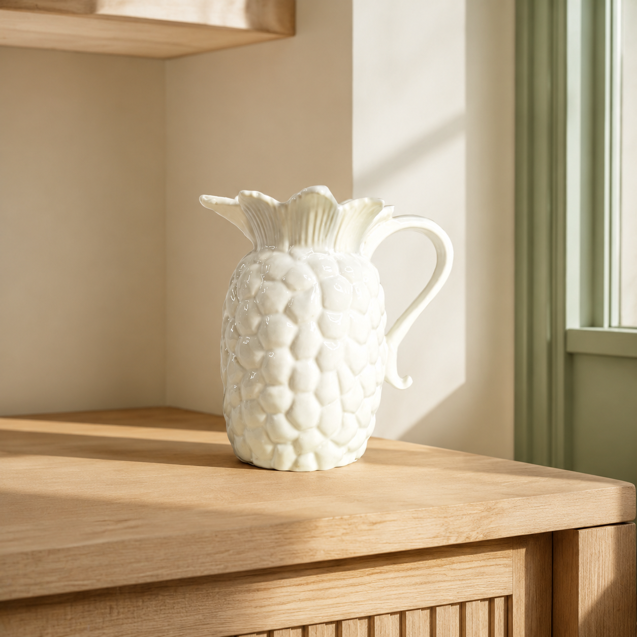 White Pineapple Jug lifestyle view
