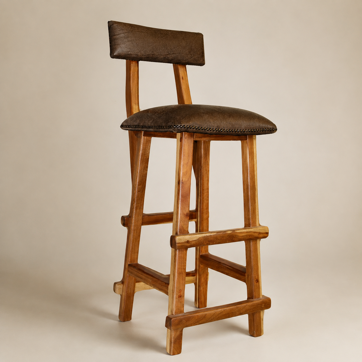 Woodlands Kiaat Classic Bar Stool Chair - main product view