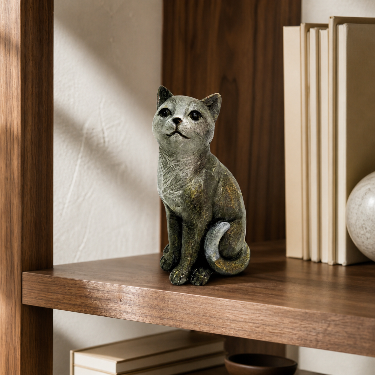 Add a playful touch to your décor with the Zilla Cat, a distinctive ornament perfect for shelves, consoles and tables