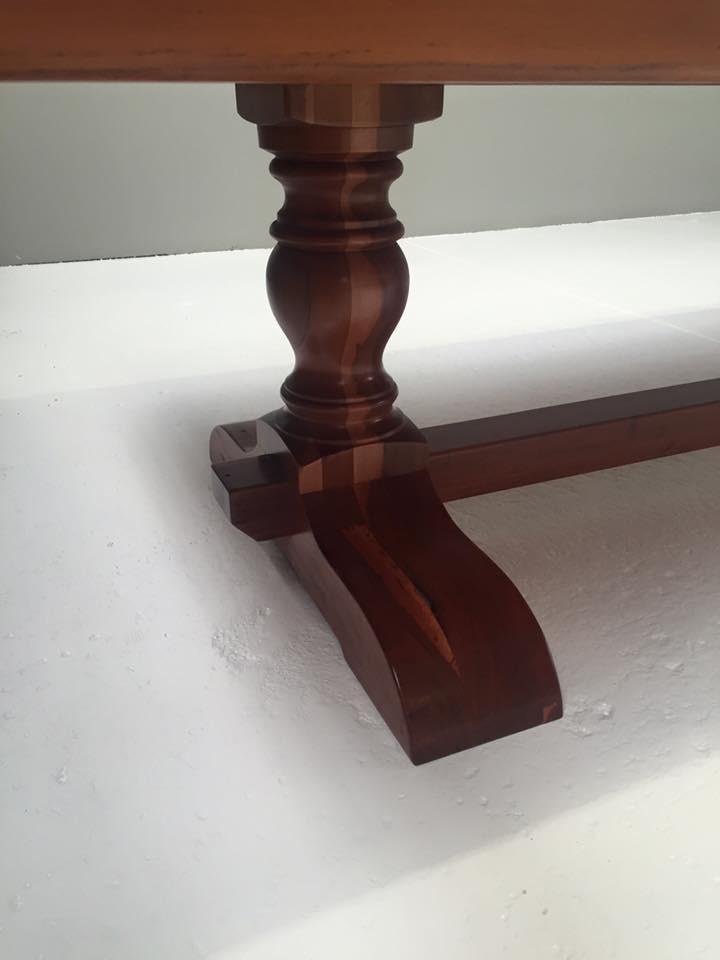 Teak Centre Turned Leg Table