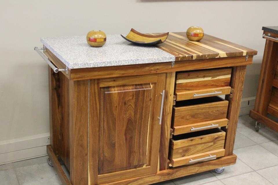 Solo Block kiaat butchers trolleys