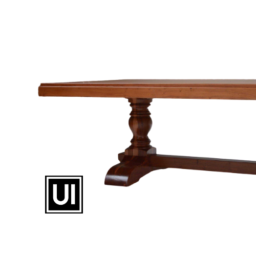 Teak Centre Turned Leg Table