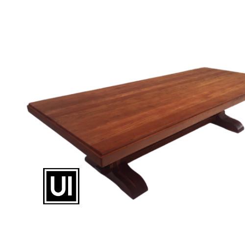 Teak Centre Turned Leg Table