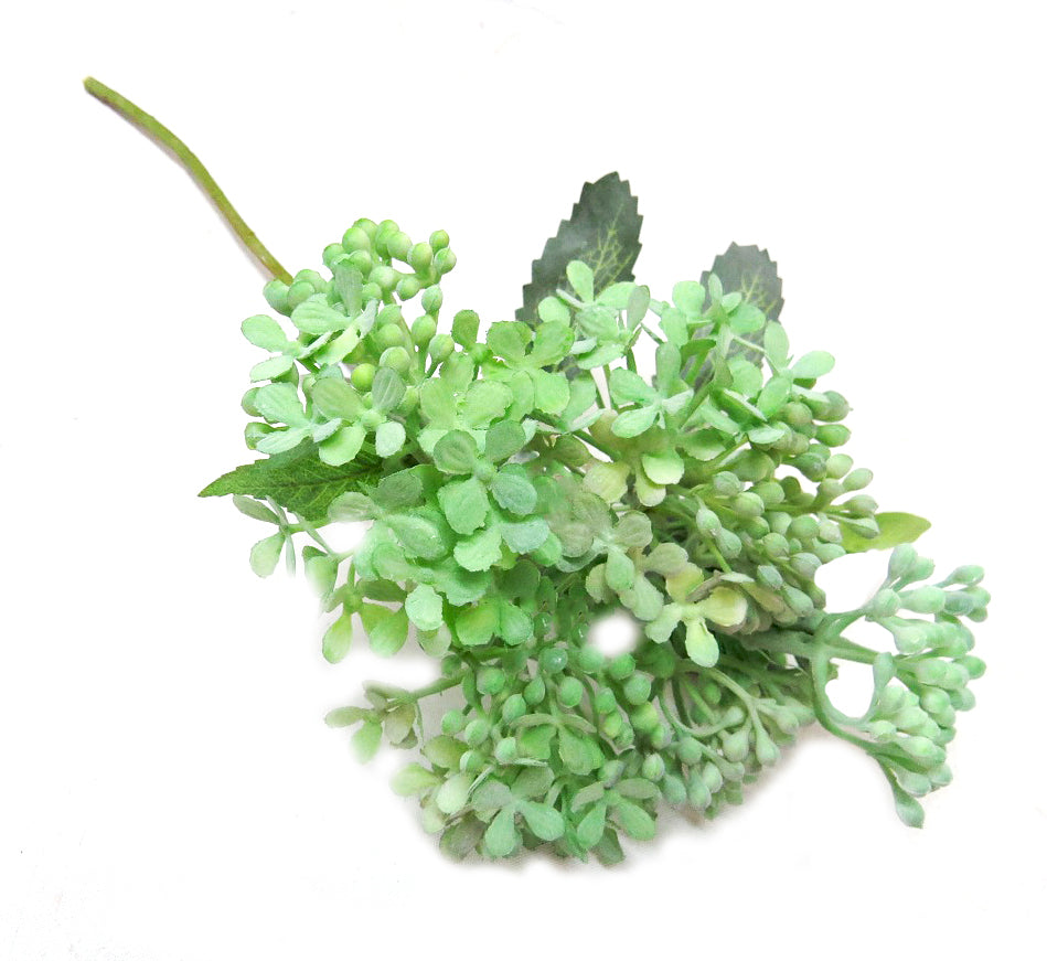 Green Lilac Stem
Elevate your interior decor with our stunning artificial green lilac stem. Measuring 32cm in length, this beautiful piece features a bunch of realistic-looking blooms with green heads, adding an elegant touch to any room.