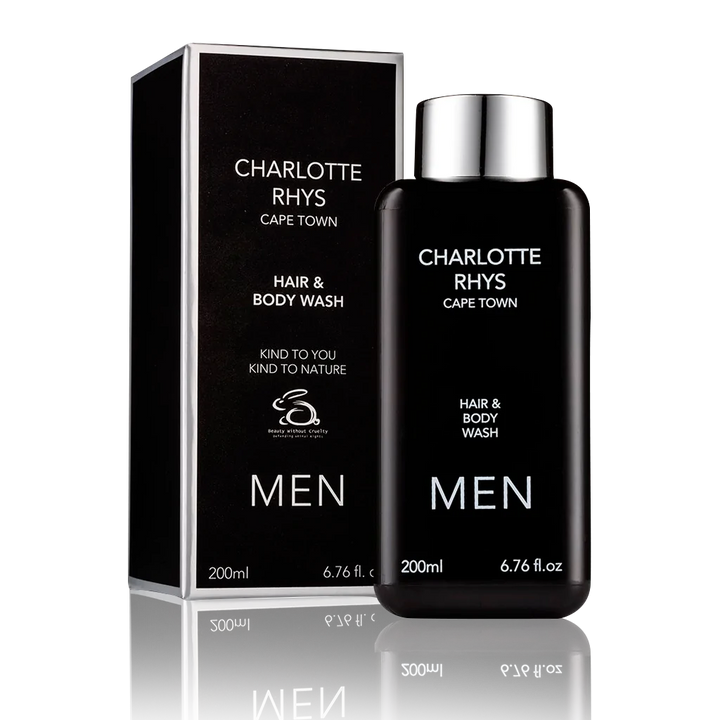 Charlotte Rhys hair and body wash bottle