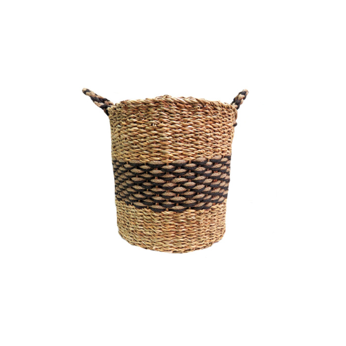 Product Details: Phelix Basket
Description: A stunning and chunky basket made from a combination of seagrass and jute, featuring a striking natural and black colorway.
Material: Seagrass and jute
Size: 40cm diameter x 40cm height
Features:
Handles for easy carrying
Chunky and beautifully woven design
Natural and black colorway
Uses:
Home decor: Add a touch of natural elegance to your living room, bedroom, or kitchen.
Storage: Perfect for storing books, magazines, or other small items.
Store: Unique Boys, of