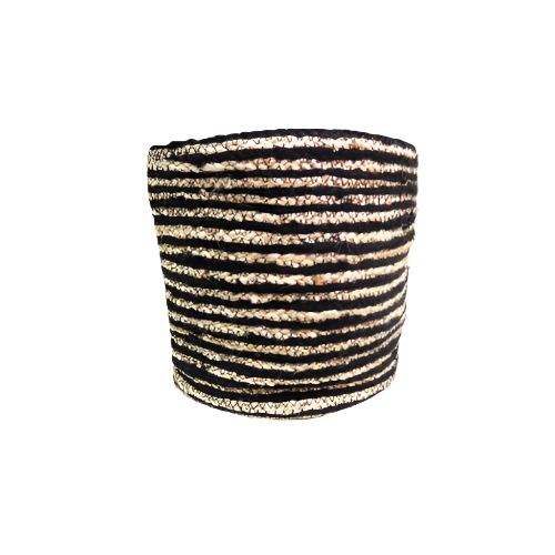 Product Details: Planet Basket
Description: A beautifully handcrafted Planet Basket made from jute, featuring narrow black and natural stripes, perfect for adding a touch of class and elegance to any home.
Material: Jute
Size:
Diameter: 30cm
Height: 28cm