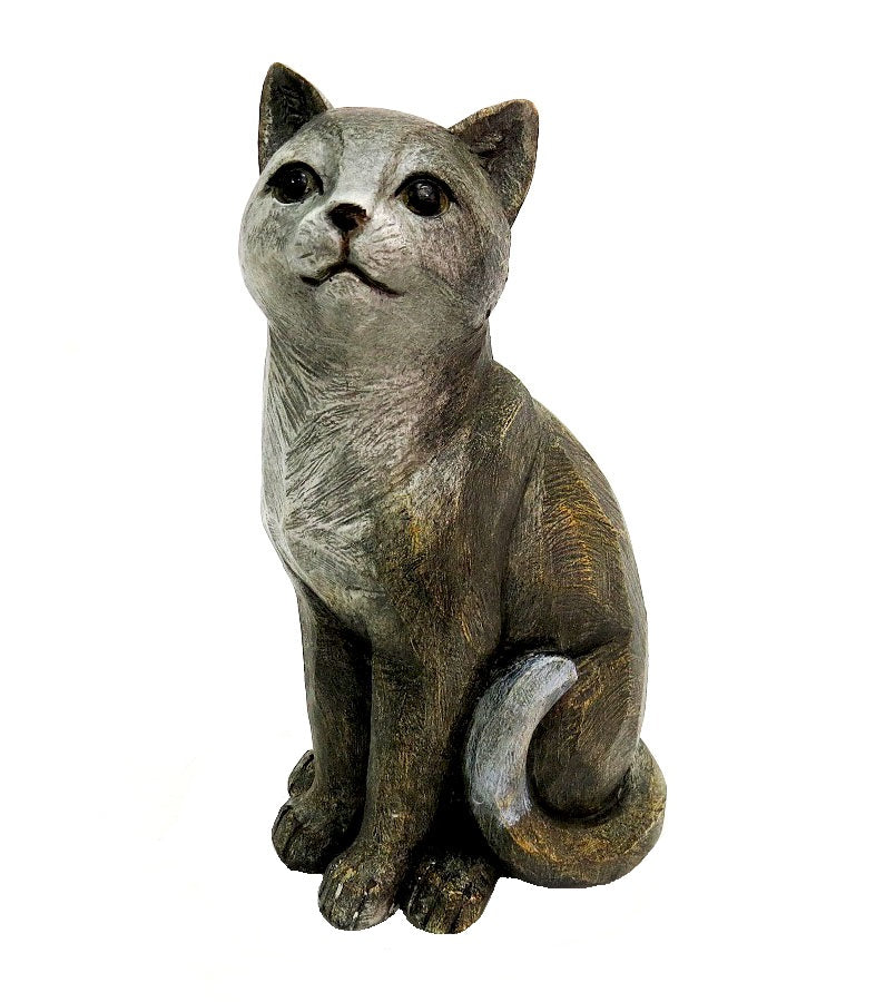 Product Description: Zilla Cat
Elevate your home decor with the stunning Zilla Cat, a one-of-a-kind grey-toned decorative piece. Standing 29cm high, this charming cat decor is sure to make a statement and add a touch of unique style to any room.