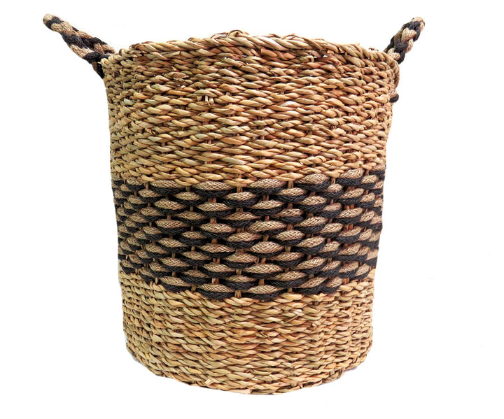 Product Details: Phelix Basket
Description: A stunning and chunky basket made from a combination of seagrass and jute, featuring a striking natural and black colorway.
Material: Seagrass and jute
Size: 40cm diameter x 40cm height
Features:
Handles for easy carrying
Chunky and beautifully woven design
Natural and black colorway
Uses:
Home decor: Add a touch of natural elegance to your living room, bedroom, or kitchen.
Storage: Perfect for storing books, magazines, or other small items.
Store: Unique Boys, of