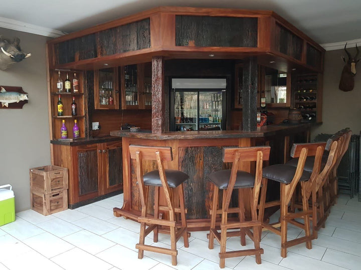 Custom made Rhodesian Teak bar