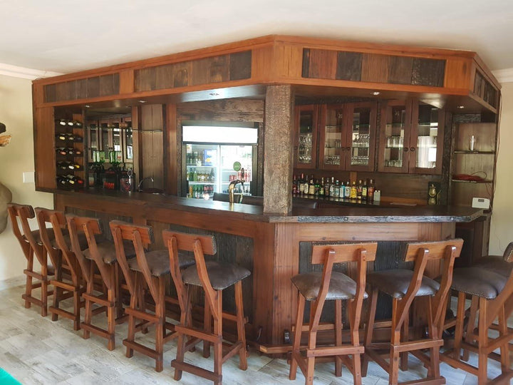 Custom made Rhodesian Teak bar