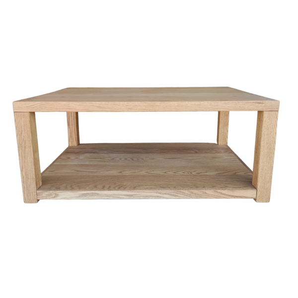 Soloblock double top coffee table red oak Unique Interiors
